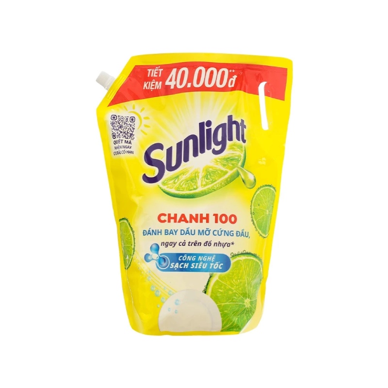 Nước Rửa Chén Sunlight Chanh 100 Túi 3.5kg