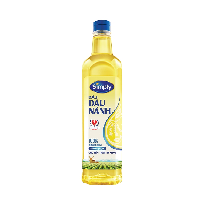 Dầu Đậu Nành Simply Nguyên Chất 100% Chai 1L