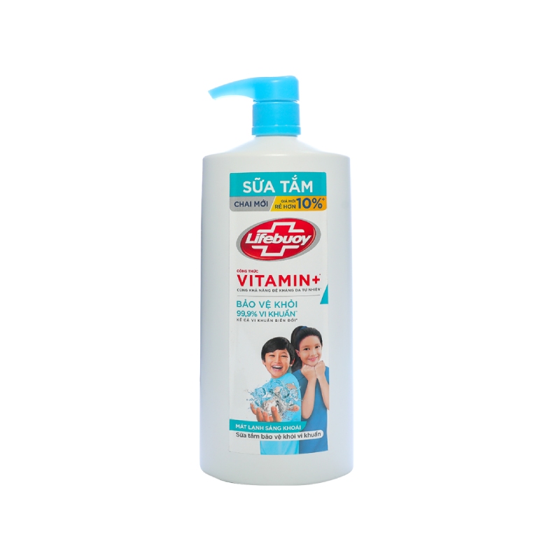 Sữa Tắm Lifebuoy Vitamin+ Mát Lạnh Sảng Khoái Chai 800g