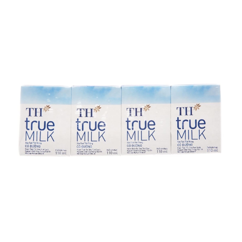 Sữa Tươi Tiệt Trùng TH true Milk Có Đường 110ml