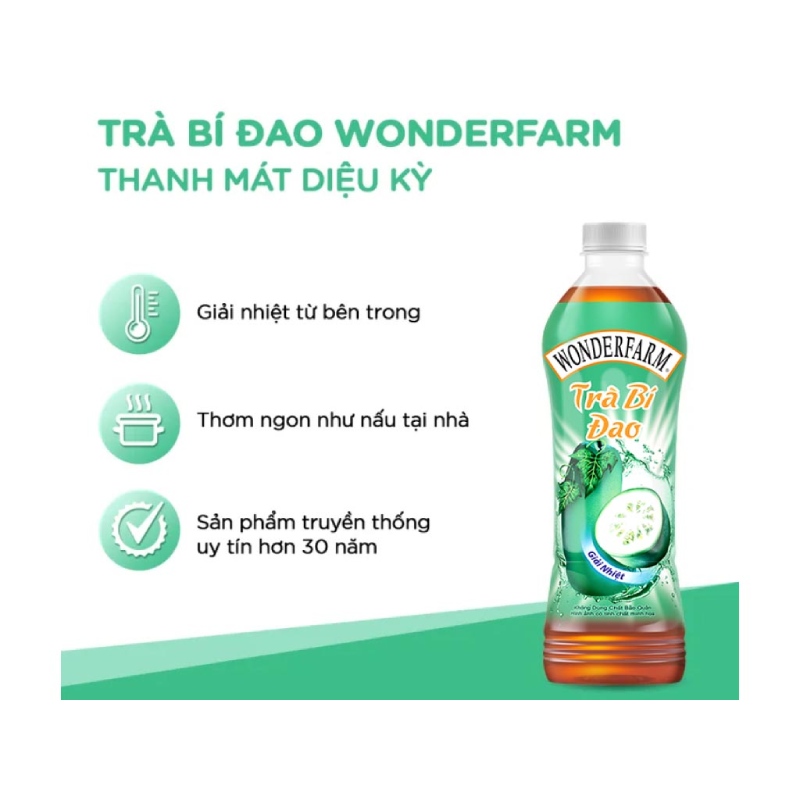 Trà Bí Đao Wonderfarm Chai 440ml
