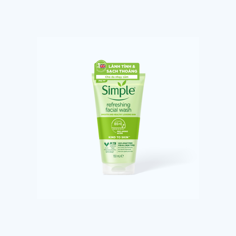 Sữa Rửa Mặt Simple Giúp Da Sạch Thoáng 150ml