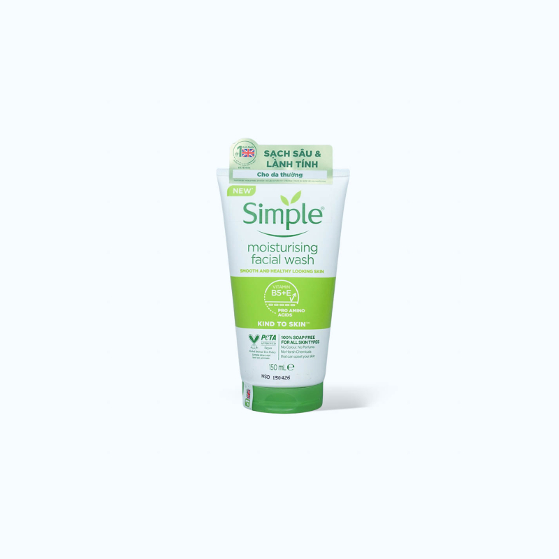 Sữa Rửa Mặt Simple Sạch Sâu Lành Tính 150ml