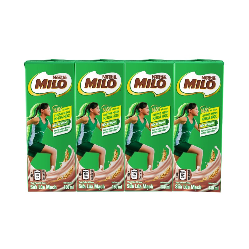 Sữa Lúa Mạch Nestlé MILO Vị Truyền Thống 180ml