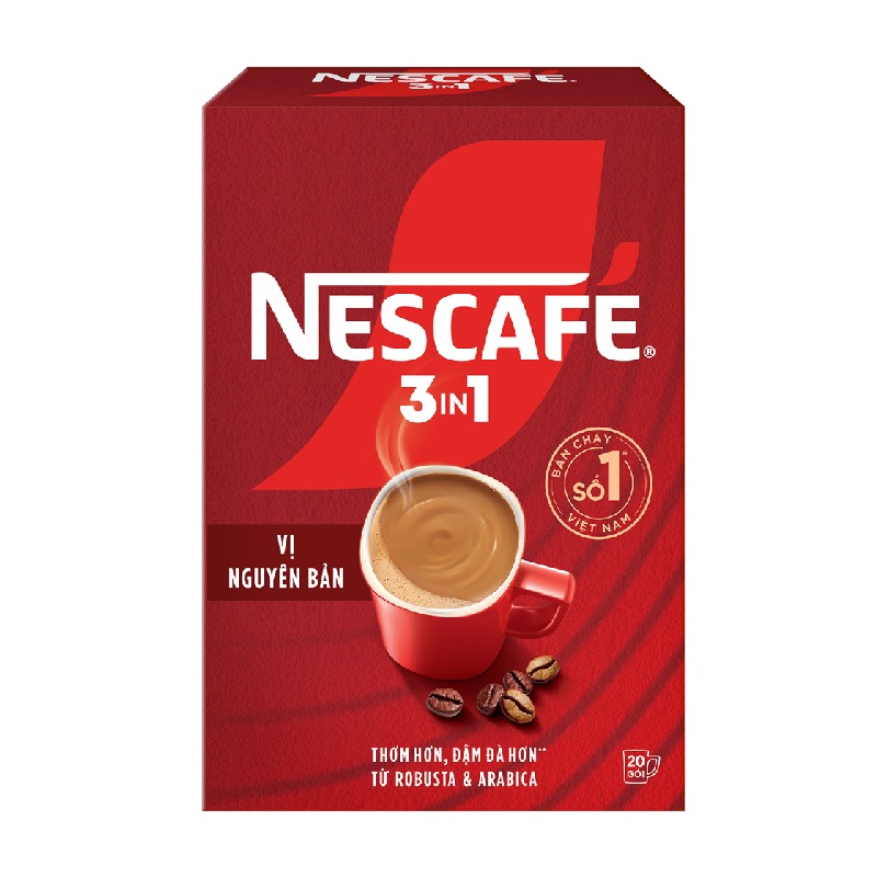 Cafe Hoà Tan NesCafé Vị Nguyên Bản (18gói) 288g