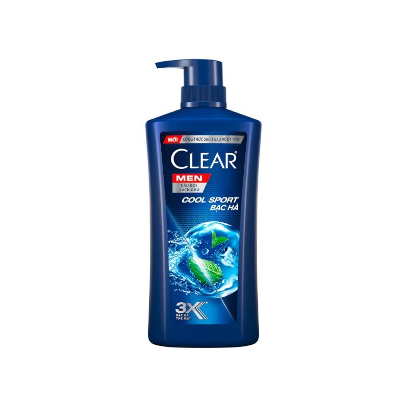 Dầu Gội Sạch Gàu Clear Men Cool Sport Bạc Hà 630g