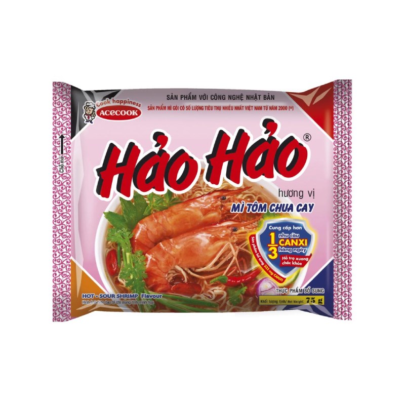 Mì Hảo Hảo Vị Tôm Chua Cay Gói 75g