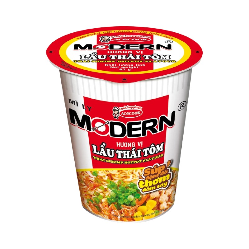 Mì Ly Modern Vị Lẩu Thái Tôm 67g
