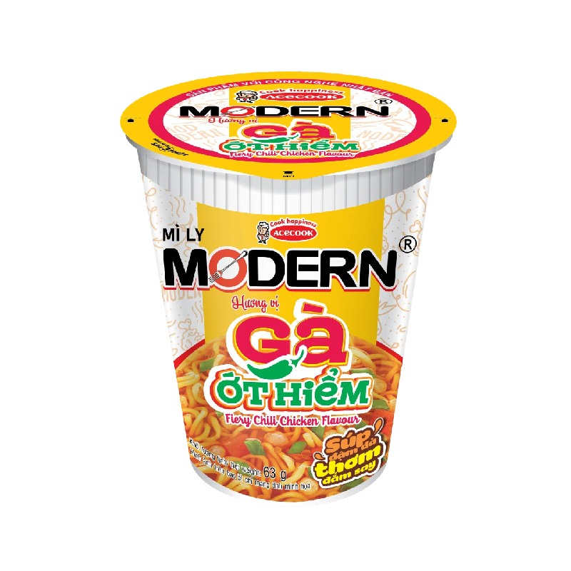 Mì Ly Modern Vị Gà Ớt Hiểm 63g