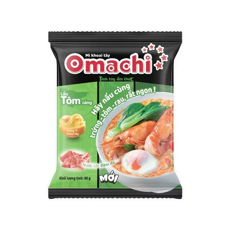 Mì Khoai Tây Omachi Vị Lẩu Tôm Càng 80g