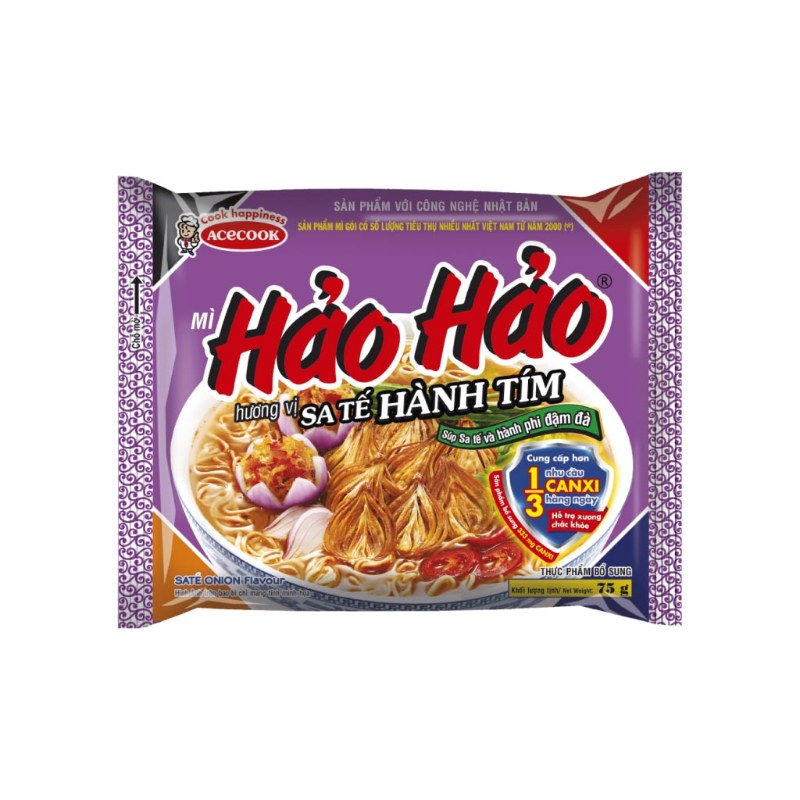 Mì Hảo Hảo Vị Sa Tế Hành Tím Gói 75g