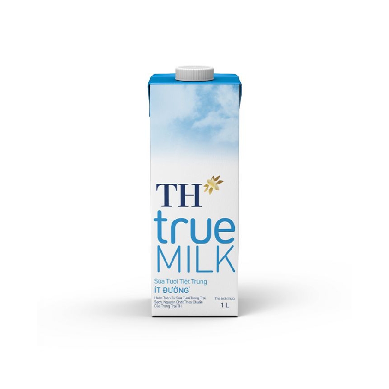 Sữa Tươi Tiệt Trùng TH true Milk Ít Đường Hộp 1L