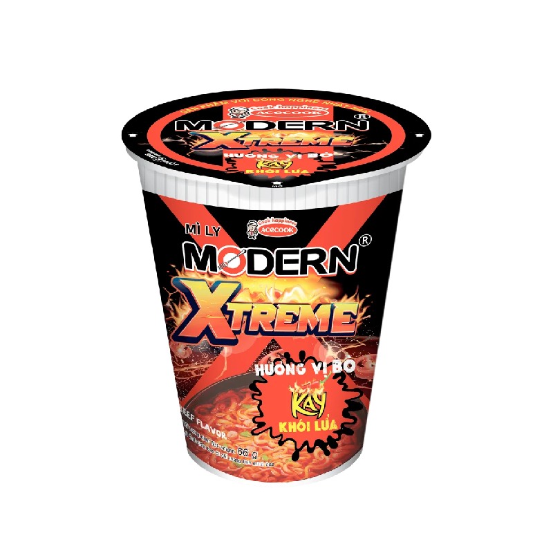 Mì Ly Modern Xtreme Hương Vị Bò 66g