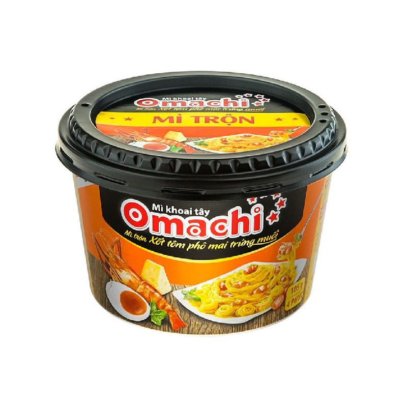 Mì Trộn Omachi Xốt Tôm Phô Mai Trứng Muối Hộp 105g