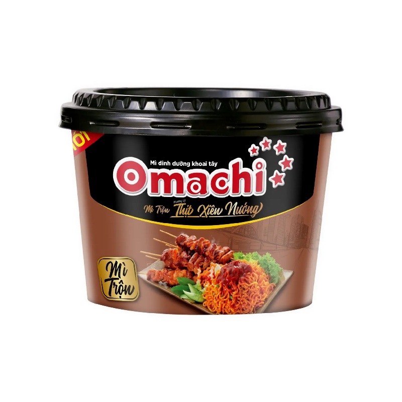 Mì Trộn Omachi Vị Thịt Xiên Nướng Hộp 105g