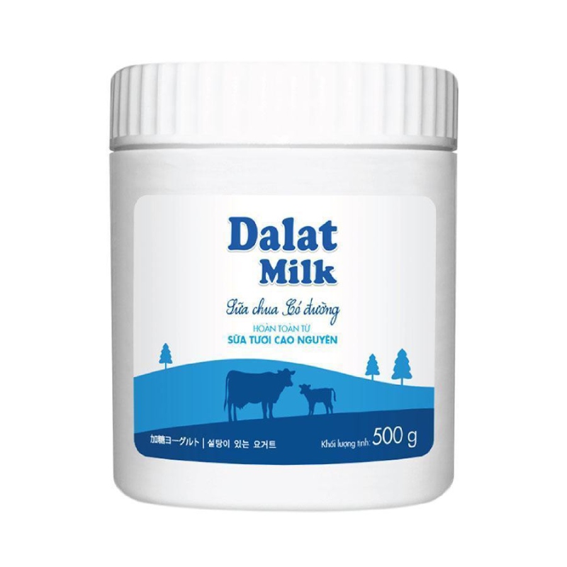 Sữa Chua Ăn Dalat Milk Có Đường 500g