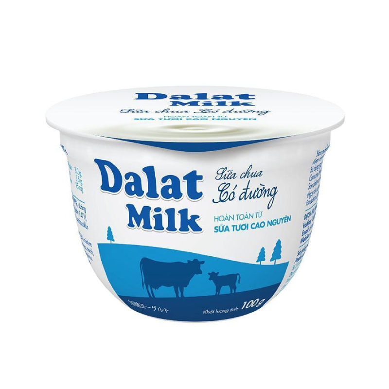 Sữa Chua Ăn Dalat Milk Có Đường 100g