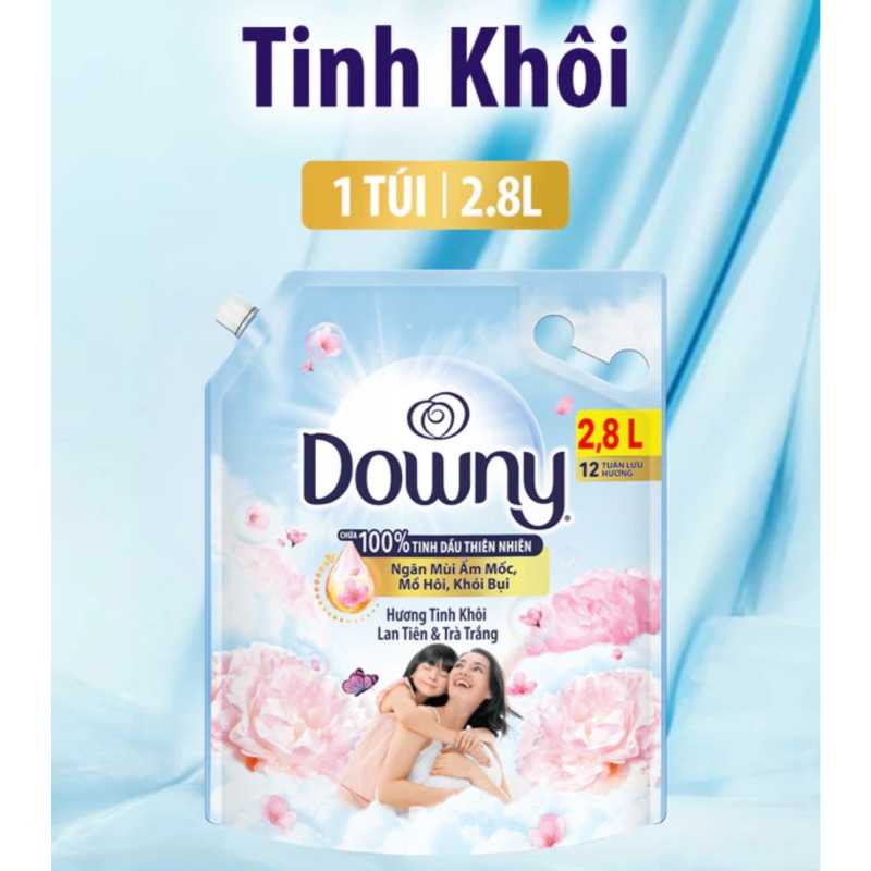 Nước Xả Vải Downy Hương Tinh Khôi Lan Tiên & Trà Trắng 2.8L