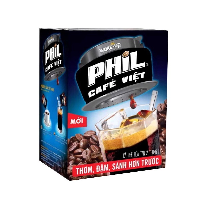 Cafe Hoà Tan Phil Cafe Việt Hộp 240g (15 Gói)