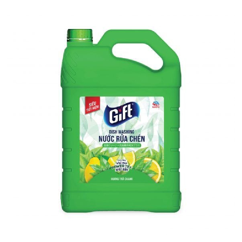 Nước Rửa Chén Gift Hương Trà Chanh Can 3.8kg