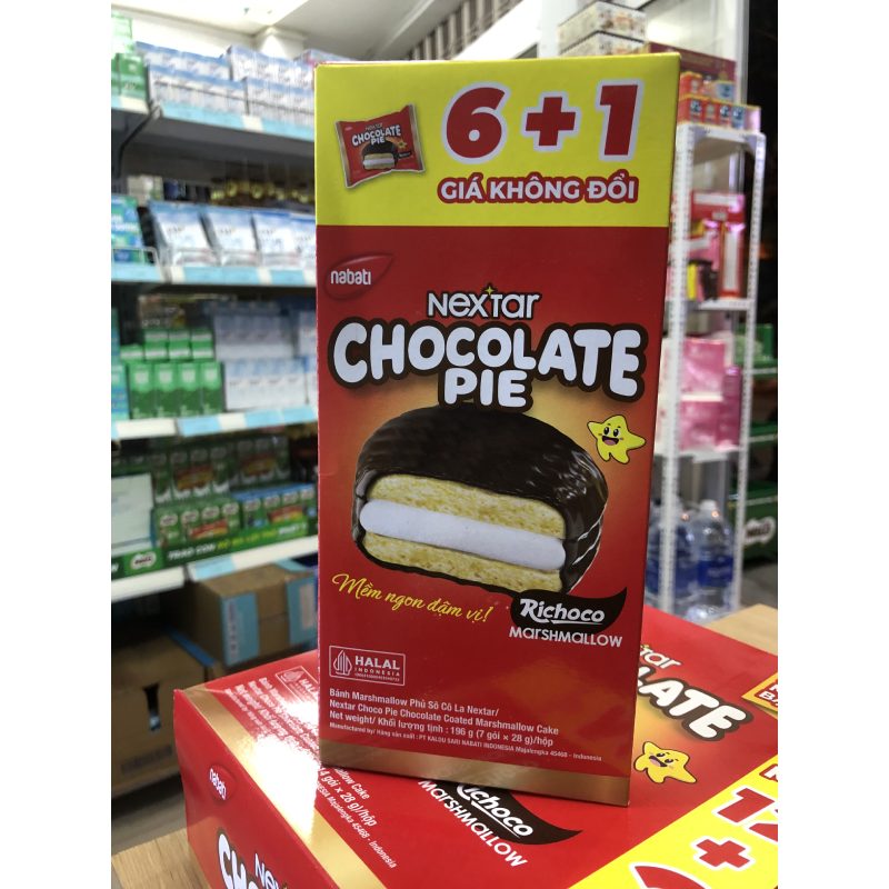 Bánh Marshmallow Phủ Sôcôla Nextar Nabati 196g (7 gói)