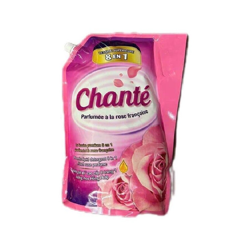 Nước Giặt Xả Chanté 8 in 1 Hương Hoa Hồng Ohara Pháp Túi 3.05Kg