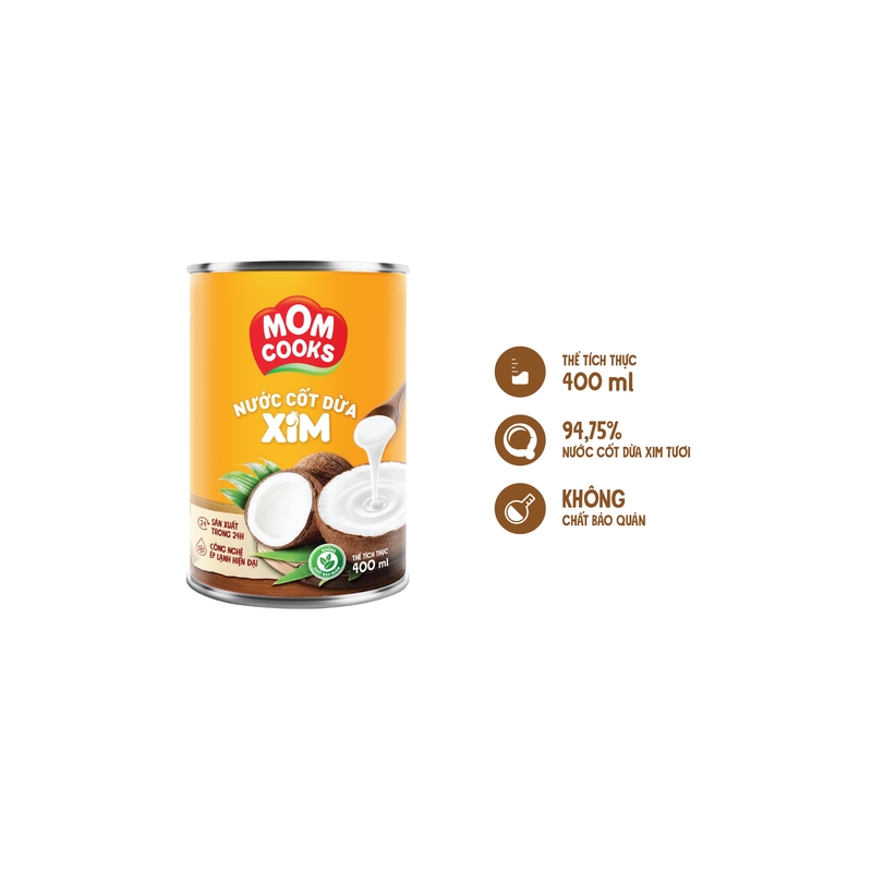 Nước Cốt Dừa Xim Mom Cooks Lon 400ml