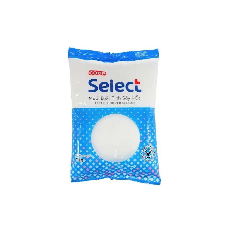 Muối Biển Tinh Sấy I-ốt Co.op Select 1kg